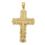 14k Two-tone Crucifix Pendant - Image 4