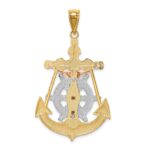 14k Tri-Color Mariner Crucifix Pendant - Image 4