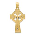 14k Two-tone Polished Celtic INRI Crucifix Pendant - Image 4