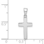 14K White Gold Cross Pendant - Image 4