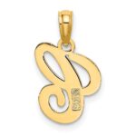 14KY Script Letter C Initial Pendant - Image 4