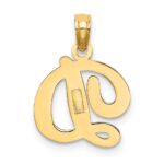 14KY Script Letter D Initial Pendant - Image 4