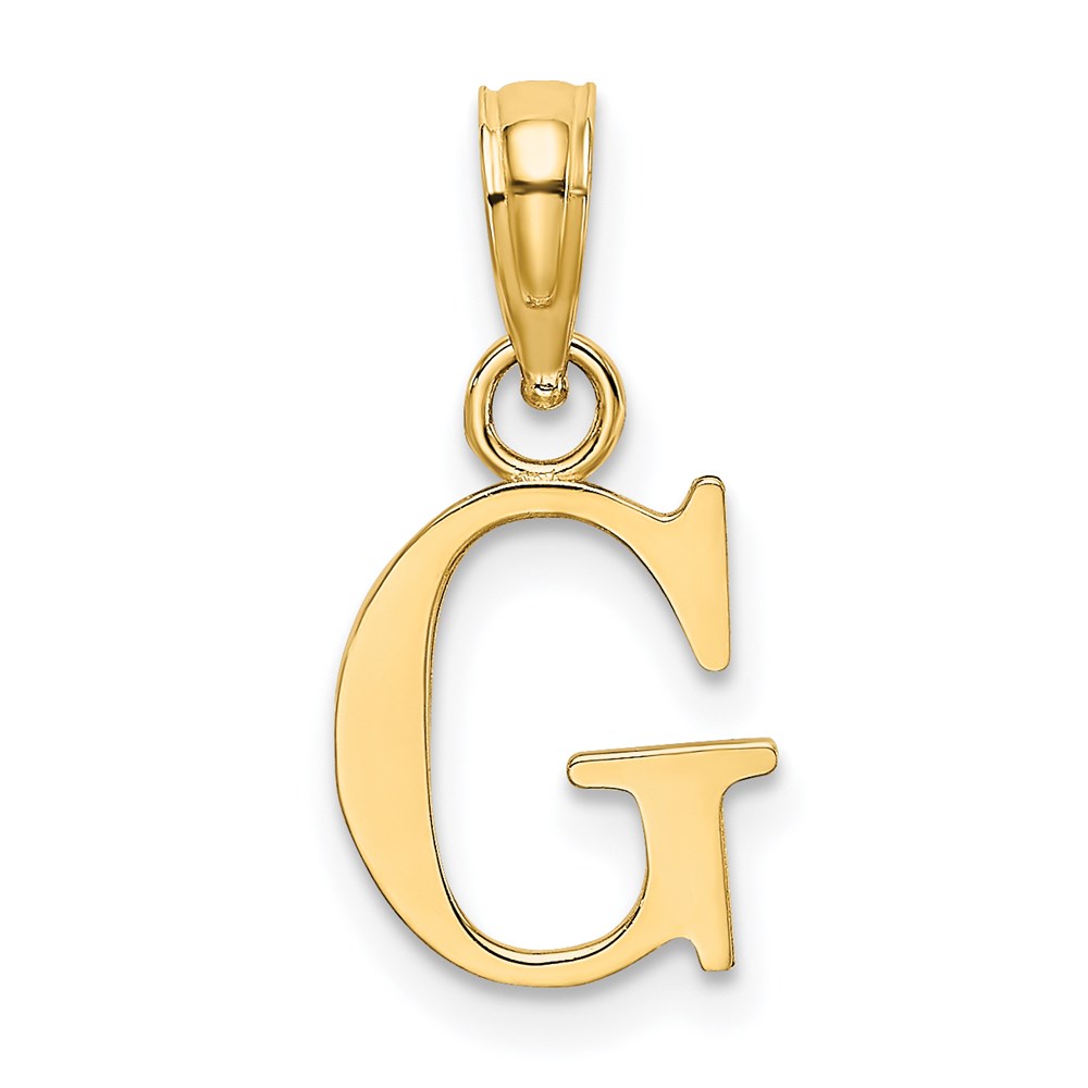 K6423G.jpg 14K Polished Block Letter G Initial Pendant - Image 1