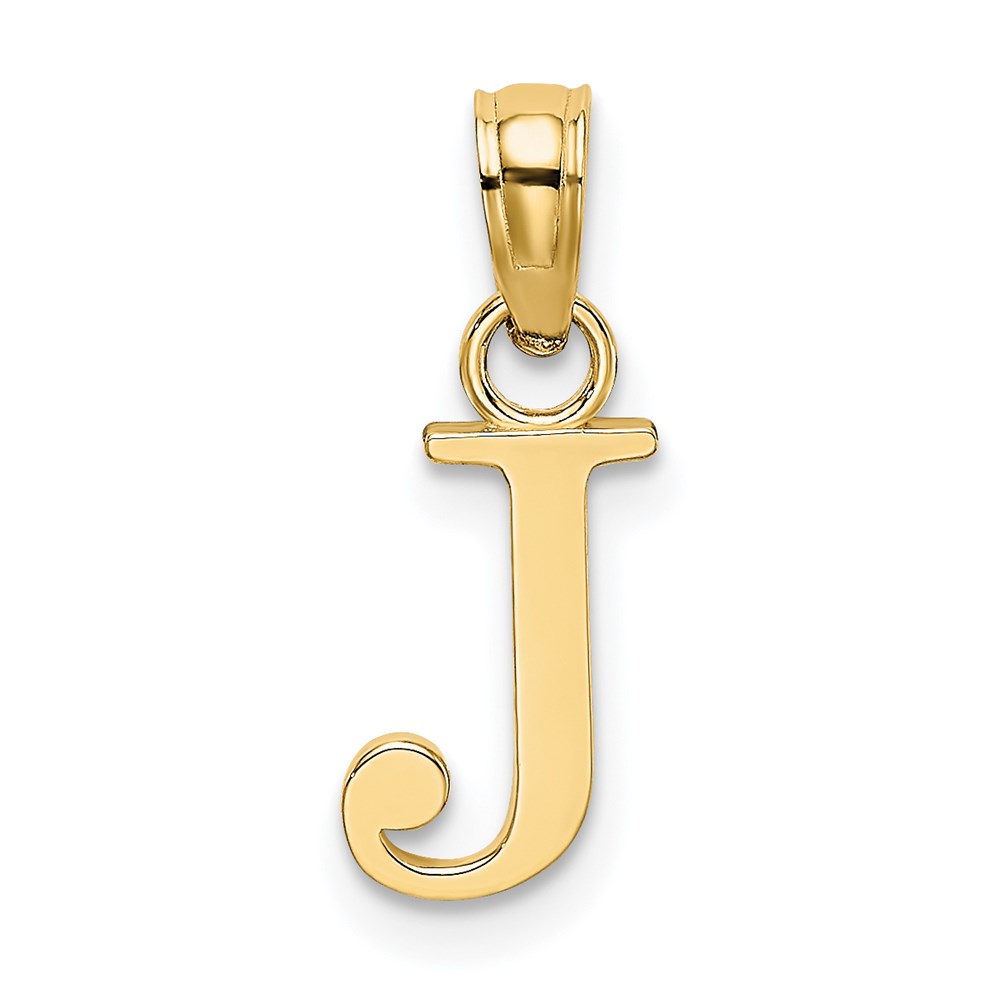 K6423J.jpg 14K Polished Block Letter J Initial Pendant - Image 1