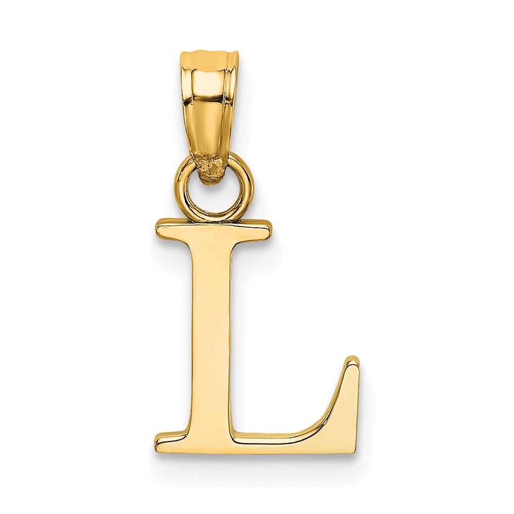 K6423L.jpg 14k Polished Block Letter L Initial Pendant - Image 1
