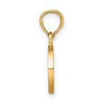 14K Polished Block Letter O Initial Pendant - Image 2