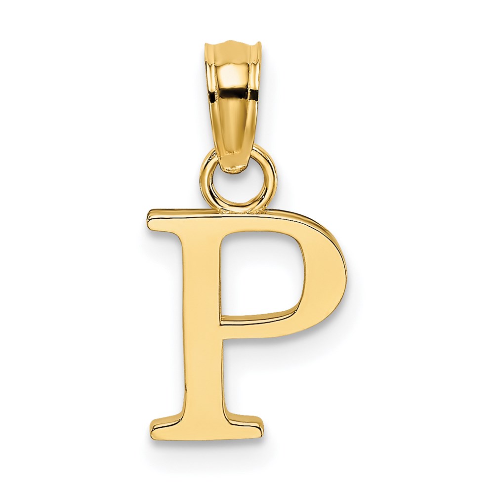 K6423P.jpg 14K Polished Block Letter P Initial Pendant - Image 1