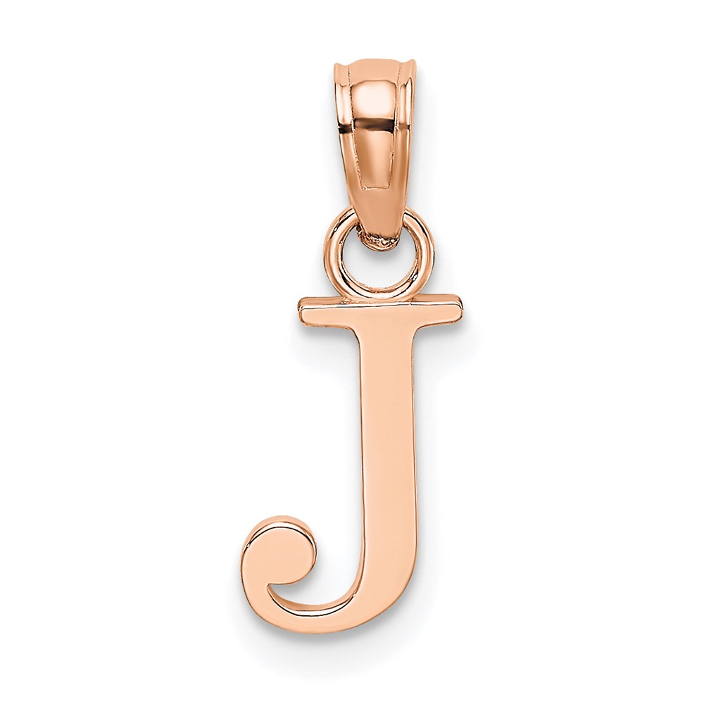 K6423RJ.jpg 14K Rose Gold Polished Block Letter J Initial Pendant - Image 1