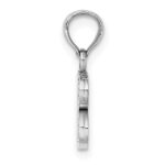 14KW Polished Block Letter B Initial Pendant - Image 2