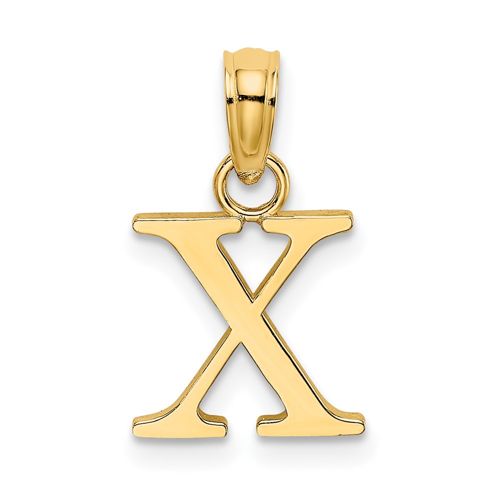 K6423X.jpg 14K Polished Block Letter X Initial Pendant - Image 1