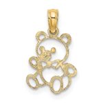 14K Cut out Teddy Bear Charm - Image 4