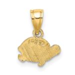 14K Flat and Textured Mini Turtle Charm - Image 4