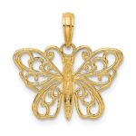14K Filigree Butterfly Charm - Image 4