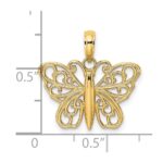 14K Filigree Butterfly Charm - Image 3