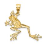 14K 2-D Textured Frog Charm - Image 3