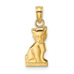 14K Mini Sitting Kitten Charm