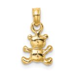 14K 3-D Mini Teddy Bear Charm - Image 3