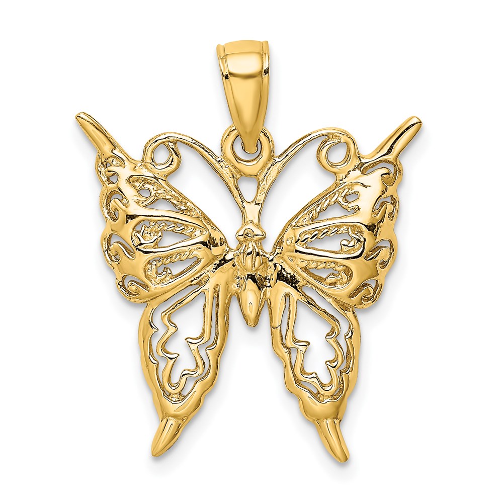 K6492.jpg 14K Cut-Out Butterfly Charm - Image 1