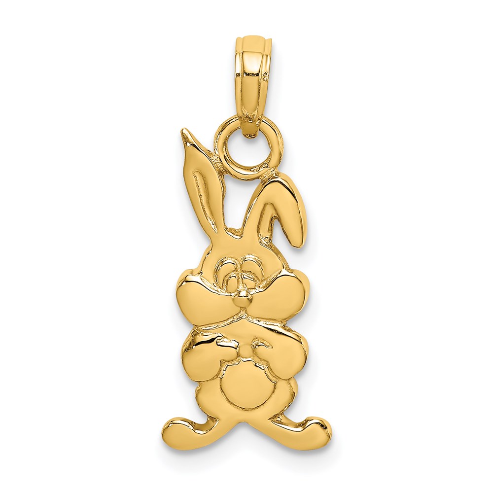 K6493.jpg 14K Cartoon Rabbit Charm - Image 1
