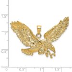 14K Eagle with Beak Touching Claws Charm - Image 3