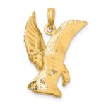 14K Eagle Landing with Wings Up Charm - Image 4