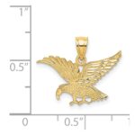14K Flat Textured Eagle Charm - Image 3