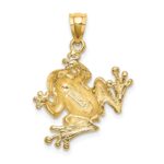 14K 2-D Frog Sitting Charm - Image 3