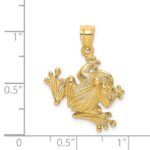 14K 2-D Frog Sitting Charm - Image 4