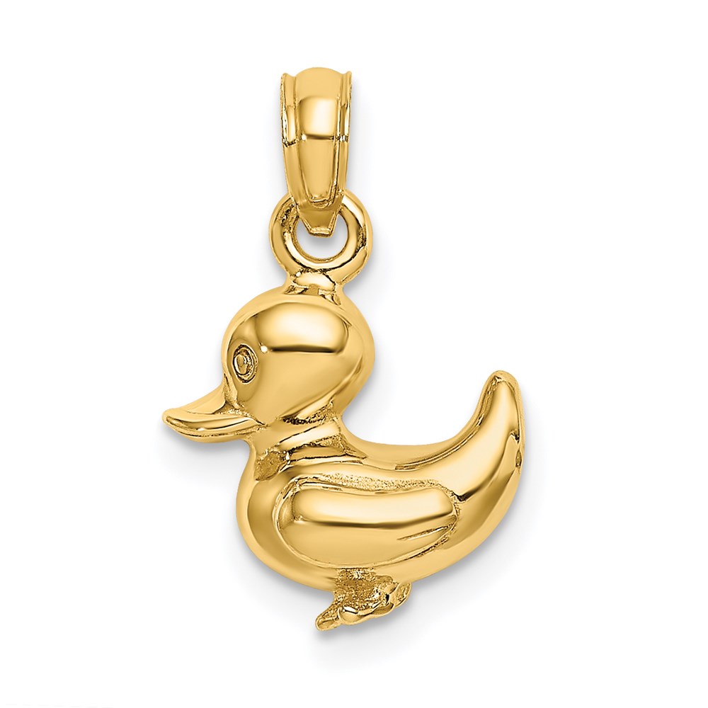 K6589.jpg 14K 3-D Duckling Charm - Image 1