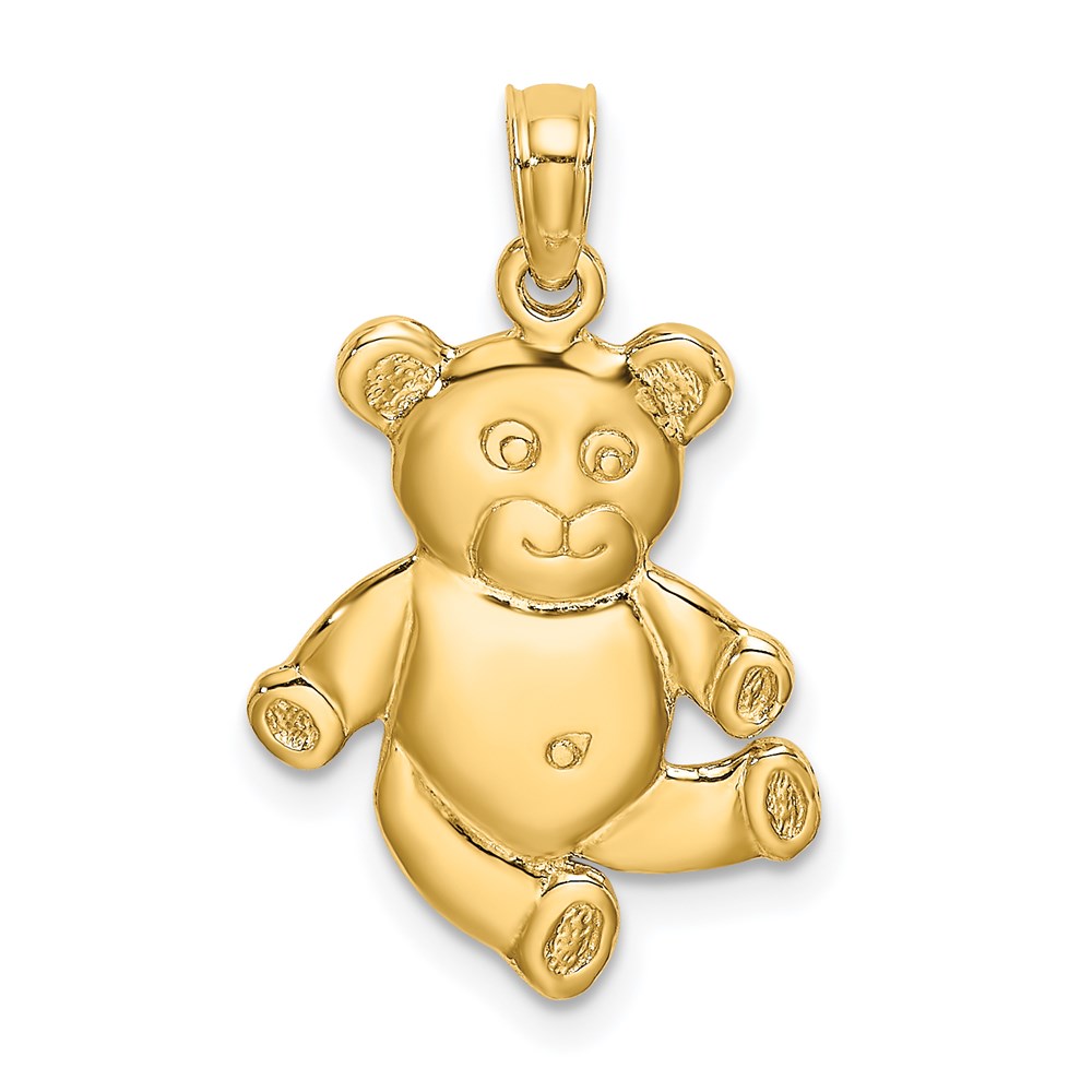 K6590.jpg 14k Reversible Teddy Bear Charm - Image 1