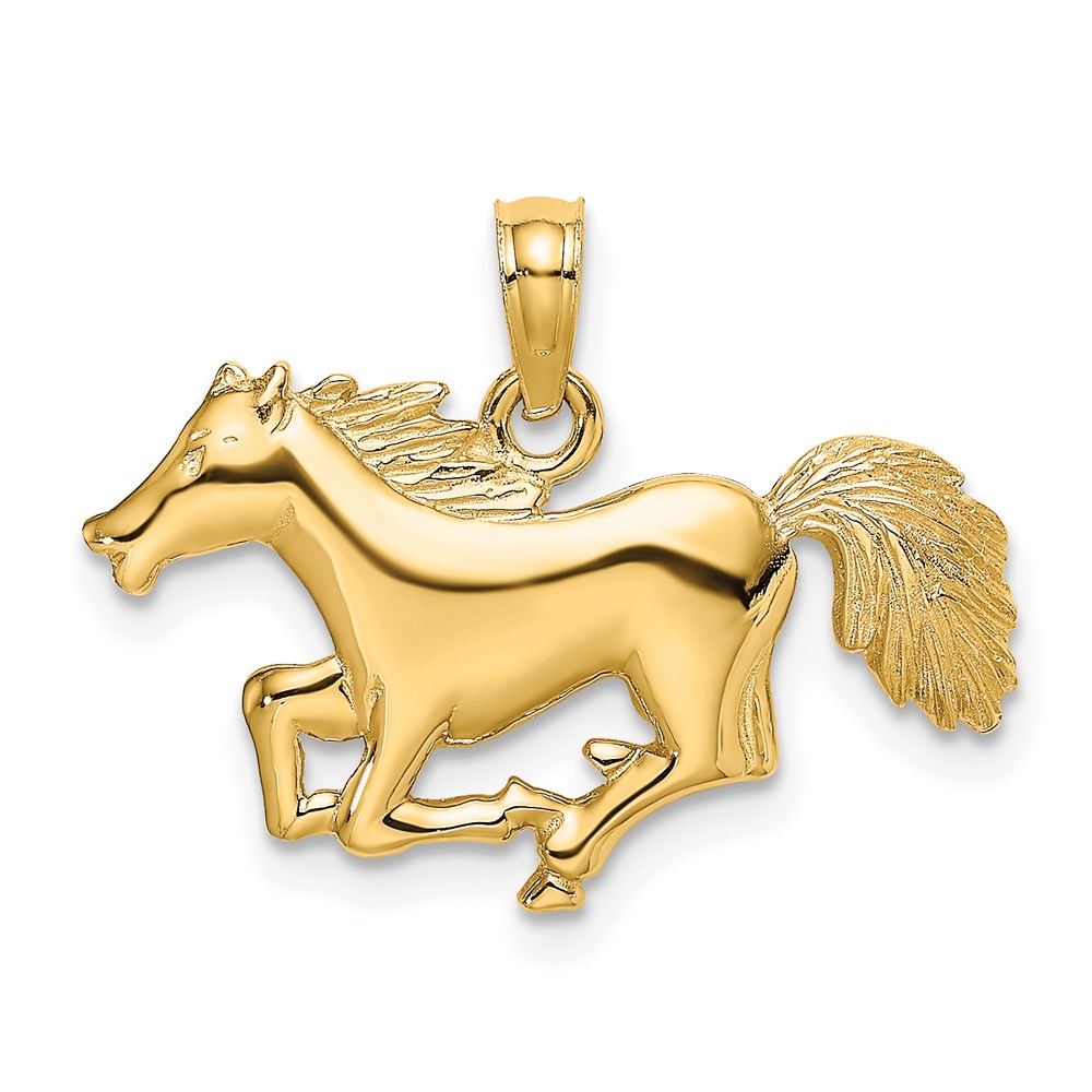 K6591.jpg 14K Galloping Horse Charm - Image 1