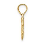 14K 3-D Polished Kitten with Ball Charm - Image 2