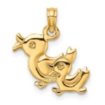 14K 3-D Two Ducks Charm - Image 3
