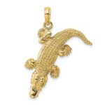 14K 3-D Alligator with Moveable Mouth Charm