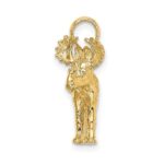 14K 3-D Textured Moose Charm - Image 2