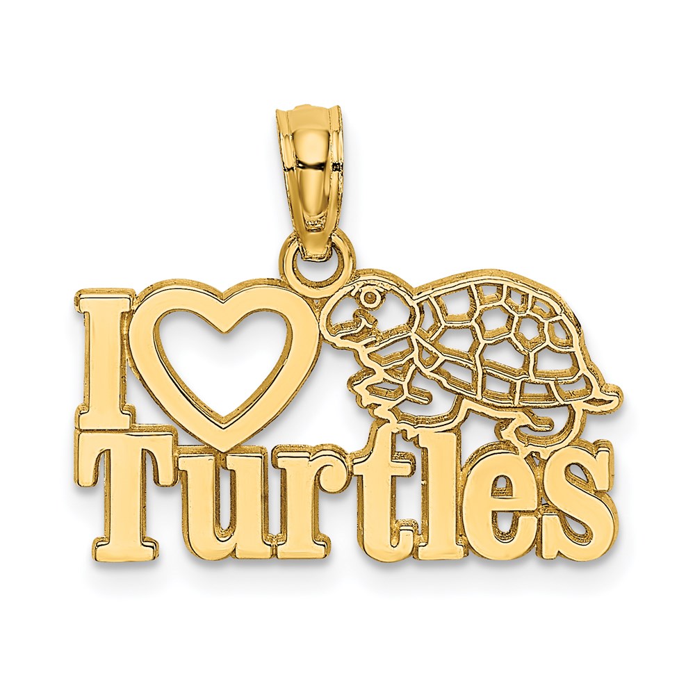 K6609.jpg 14K I HEART TURTLES Charm - Image 1