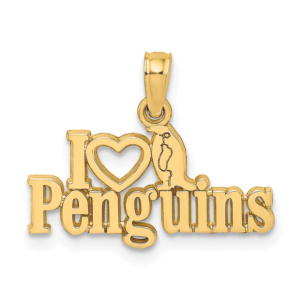 K6613.jpg 14K I HEART PENGUINS with Penguin Charm - Image 1