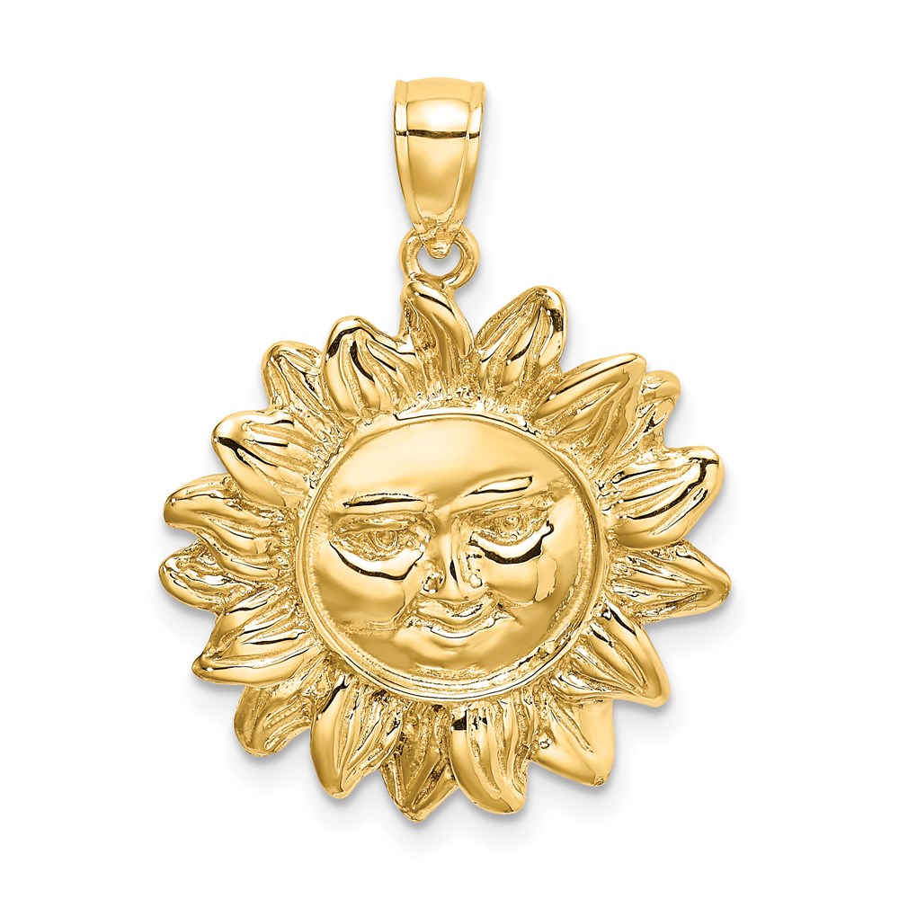 K6617.jpg 14K Smiling Sun Charm - Image 1