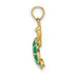 14K Green Enamel Tortoise Charm - Image 2