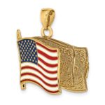 14K Enameled 3-D Pledge Of Allegiance US Flag Book Charm - Image 8
