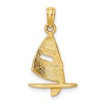 14K Pink Enameled Windsail Surf Board Charm - Image 3