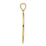 14K Enameled White Butterfly In Oval with Orange Flowers Charm - Image 2