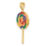 14K 3-D Multi-Color Enameled Lollipop Charm - Image 4