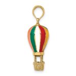 14K Enameled 3-D Hot Air Balloon Charm - Image 2
