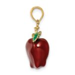 14K Enameled 3-D Red Delicious Apple Charm - Image 2