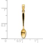 14K 3-D Black Enameled Table Spoon Charm - Image 3