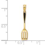 14K 3-D Black Enameled Spatula Charm - Image 3