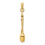 14K 3-D Black Enameled Knife, Fork, Spoon Moveable Charm - Image 4