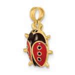 14K Red and Black Enameled Ladybug Charm - Image 5