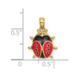 14K Red and Black Enameled Ladybug Charm - Image 3